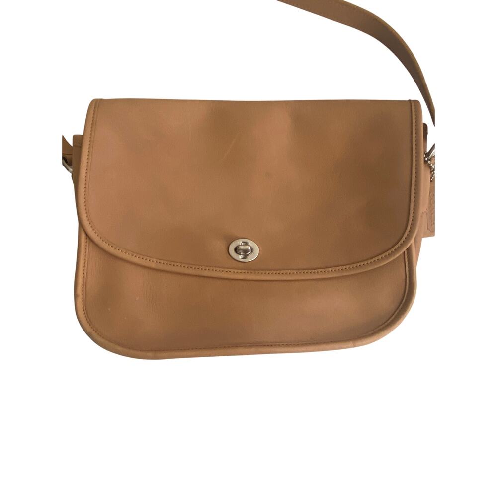 Vintage Coach city bag tan leather turn lock style no M040-9790 - Picture 10 of 11